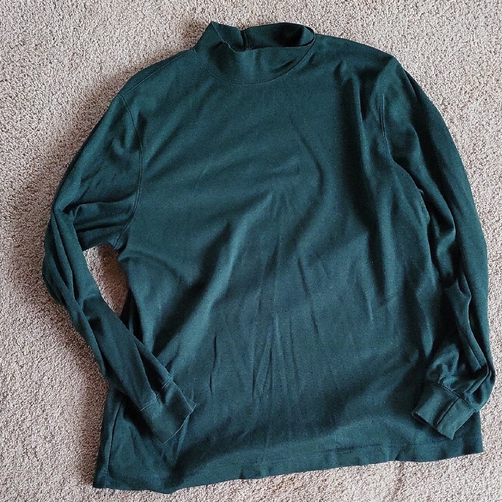 Lands' End Green Turtleneck Sweater